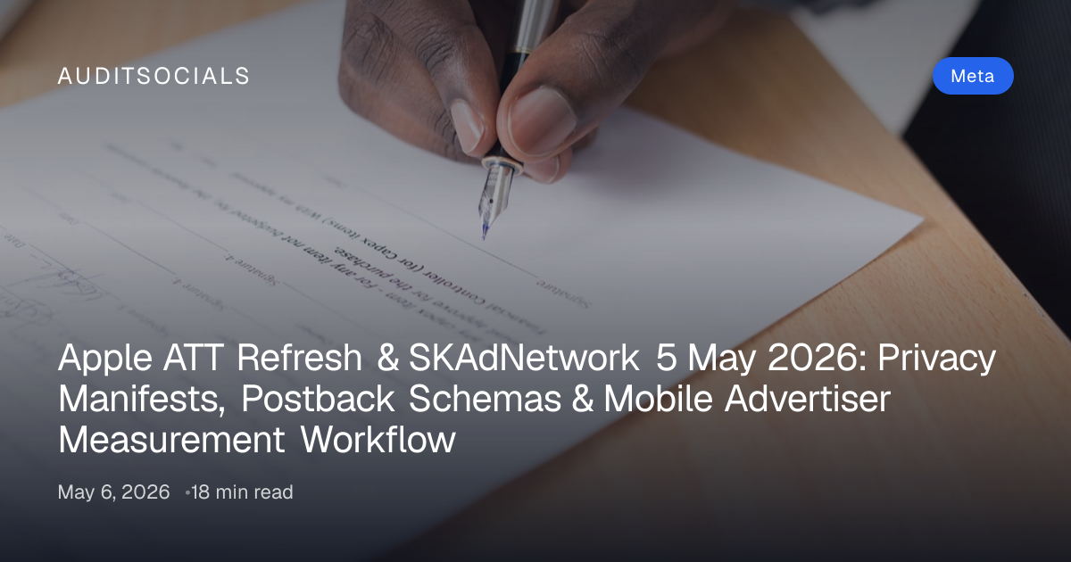 Apple ATT & SKAdNetwork 5 May 2026: Mobile Advertiser Guide
