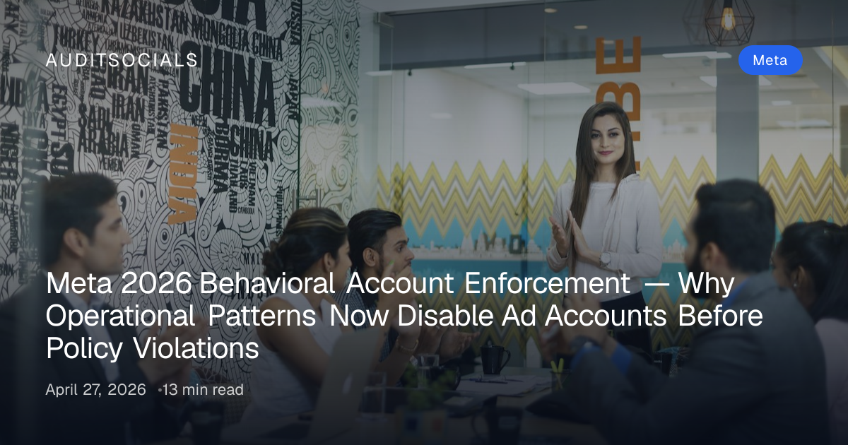 Meta 2026 Behavioral Account Enforcement — Advertiser Guide