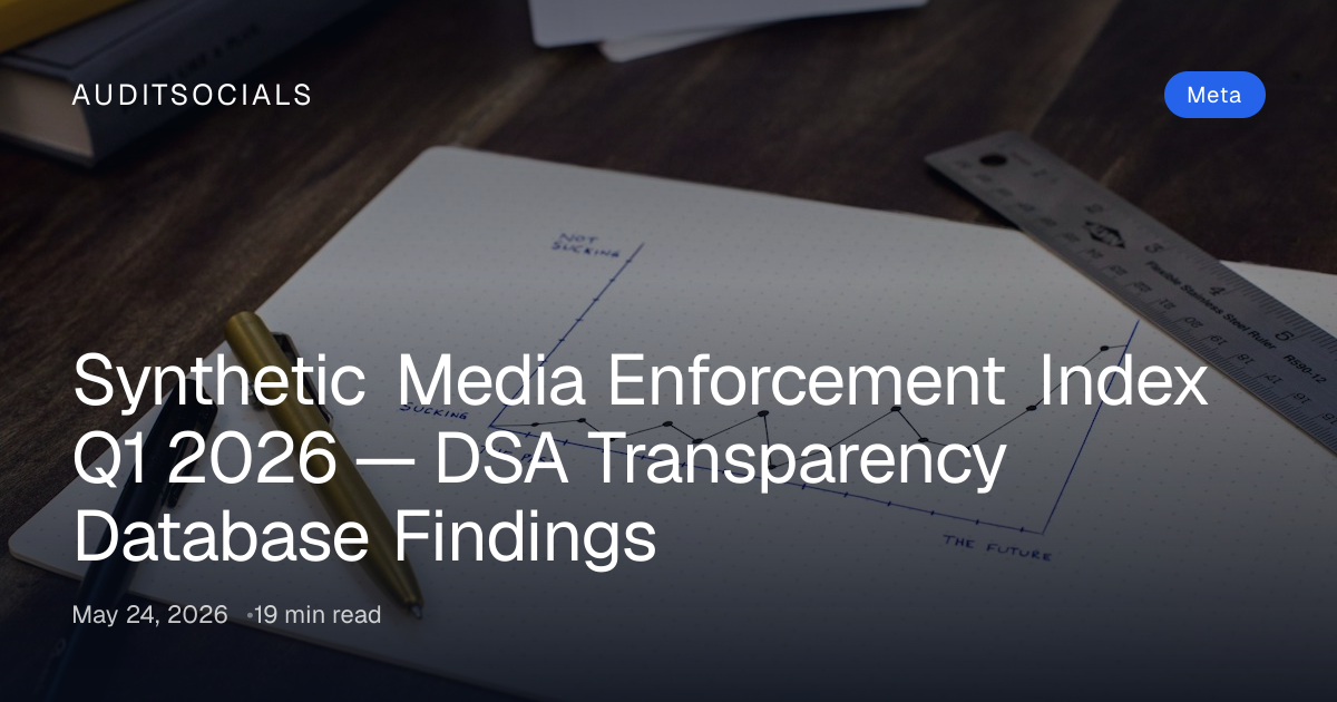 DSA Q1 2026 Enforcement Index: 299M Actions, 8 Platforms