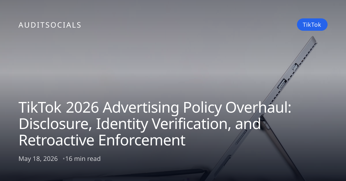 TikTok 2026 Ad Policy Overhaul: Disclosure & Verification