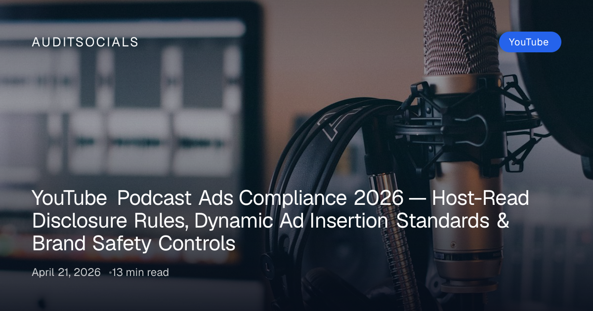 YouTube Podcast Ads 2026: Host-Read & DAI Compliance